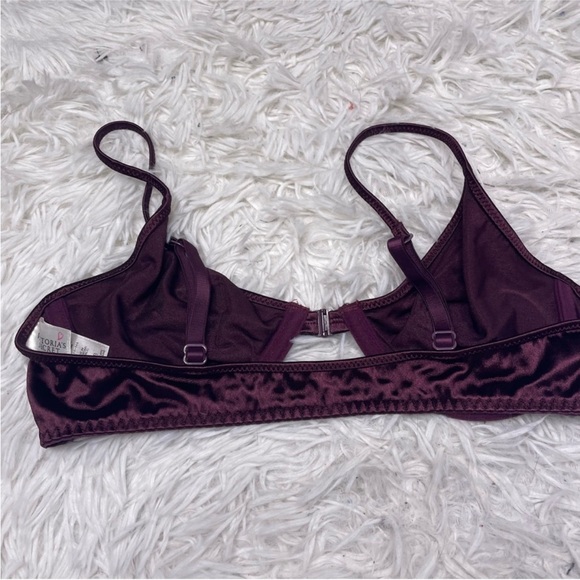 Vintage Victoria’s Secret Pink Heart Label Satin Unlined Underwire Bra 36B - Picture 2 of 4